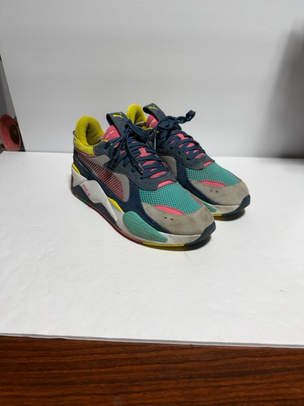 Puma RS-X Market Teal, Navy & Yellow Mesh Suede Runner